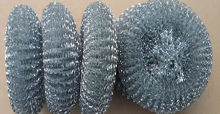 Knitted Steel Net Structure Cleaning Pads with thick Zinc Plating